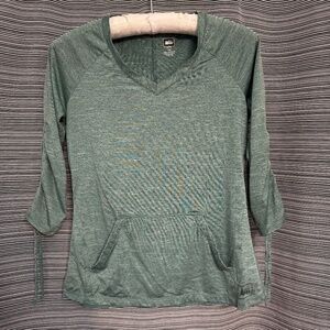 REI Knit V-Neck Tee with Kanga Pocket Size XS